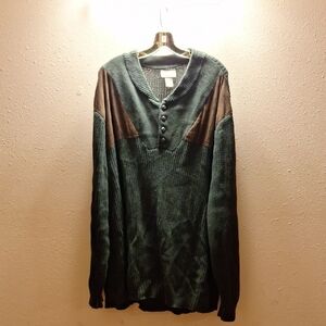 Classic Green and Brown Men's Sweater